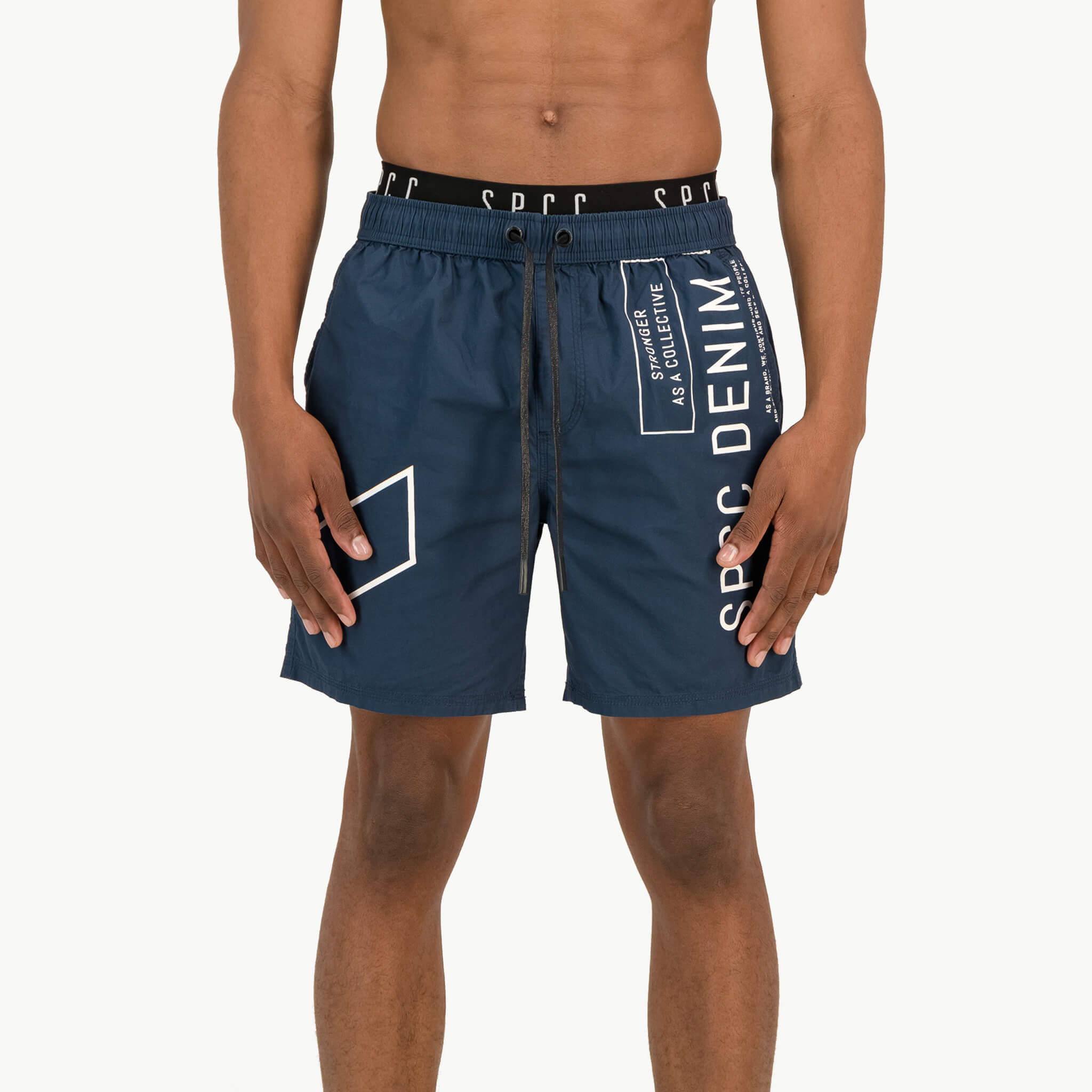 Denim cheap swim trunks