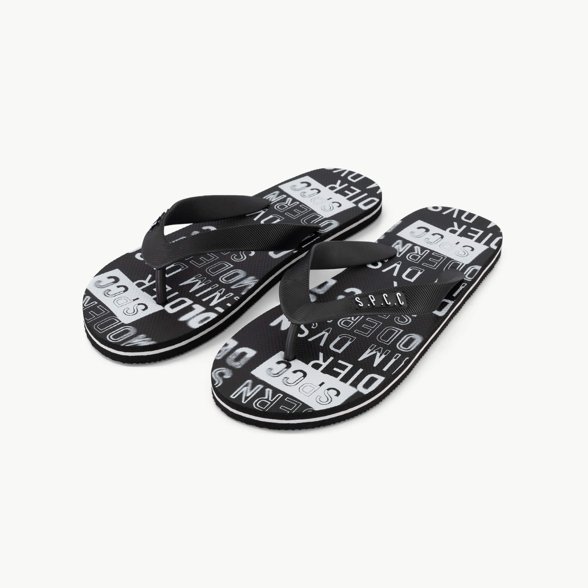 Bates Flip Flops Black S.P.C.C Official Store