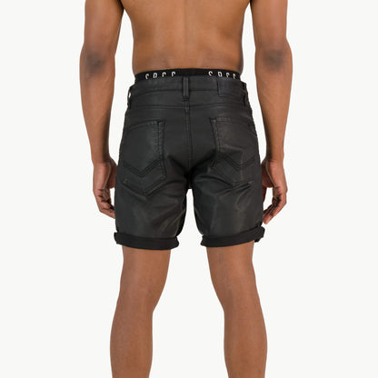 Black Mamba Denim Short  - Black