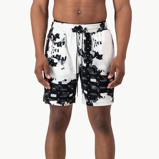 Crozier Woven Short  - Black/White