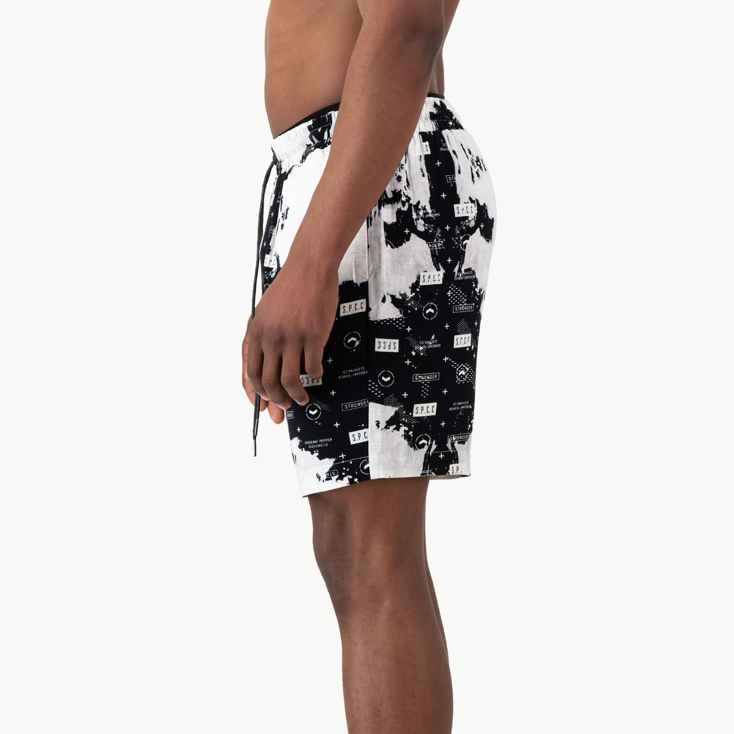 Crozier Woven Short  - Black/White