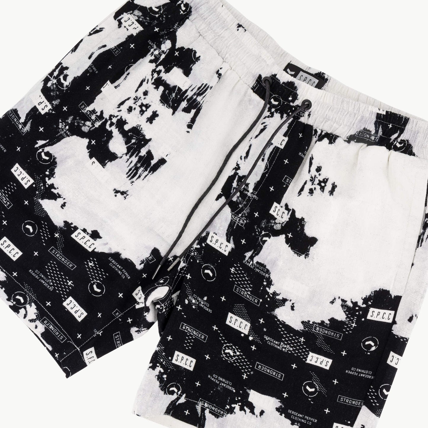 Crozier Woven Short  - Black/White