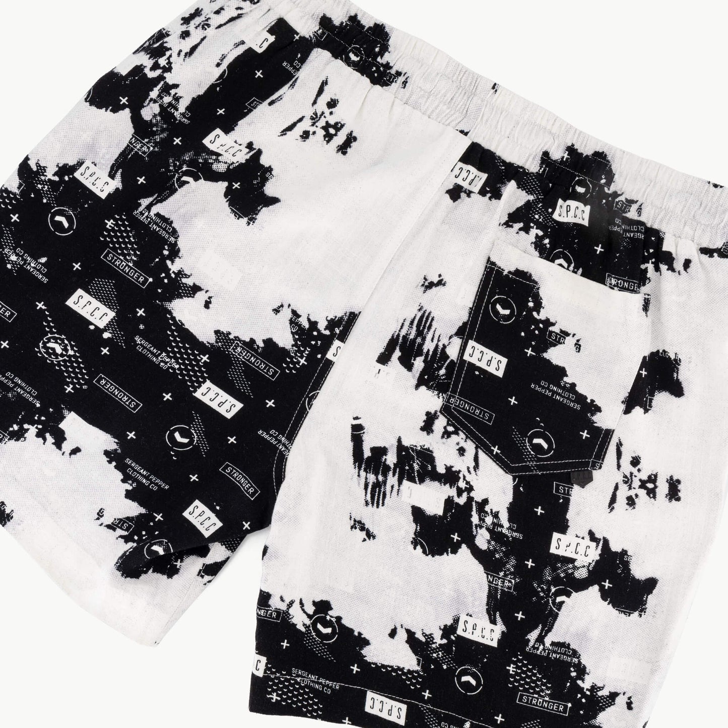 Crozier Woven Short  - Black/White